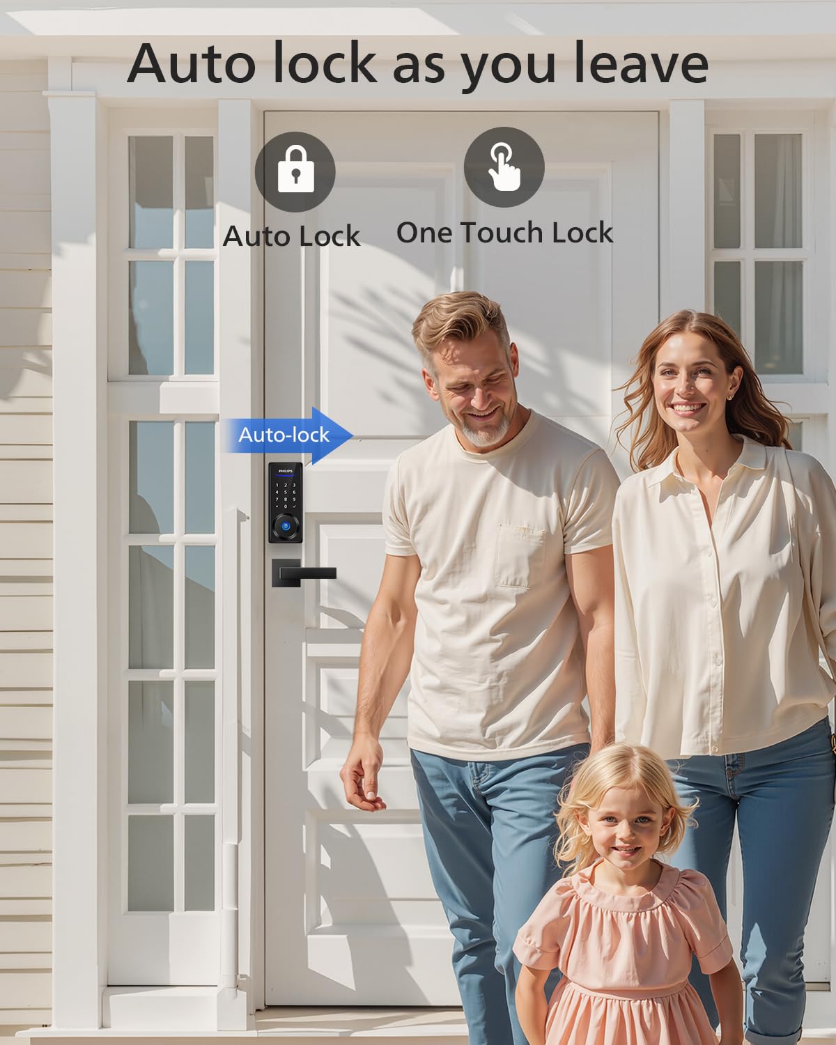 Foto 6 | Juego De Cerraduras Inteligentes Philips Con Manijas Para Puertas De Entrada Sin Llave - Venta Internacional.