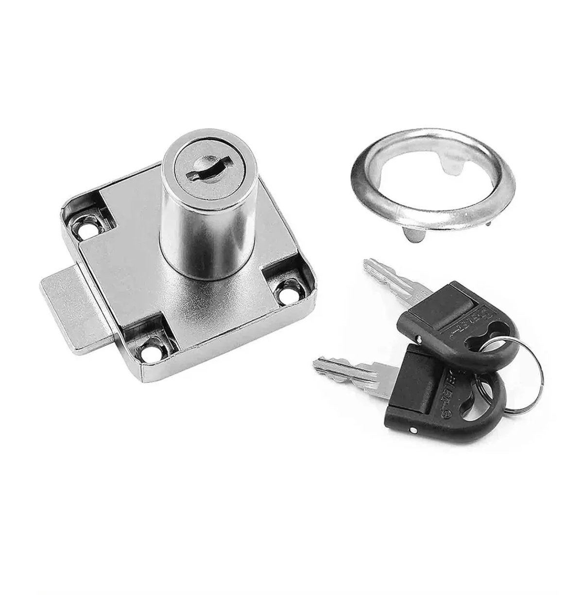 Foto 4 pulgar | 12pcs Cerradura Lab.g Chapa Para Muebles Cajones Closet Con Llaves Gris