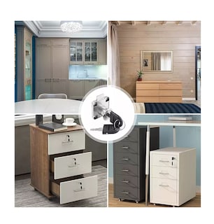 Foto 4 | 12pcs Cerradura Lab.g Chapa Para Muebles Cajones Closet Con Llaves Gris