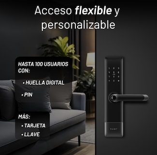 Foto 3 | Nuur Cerradura Digital Inteligente Wifi Cerradi