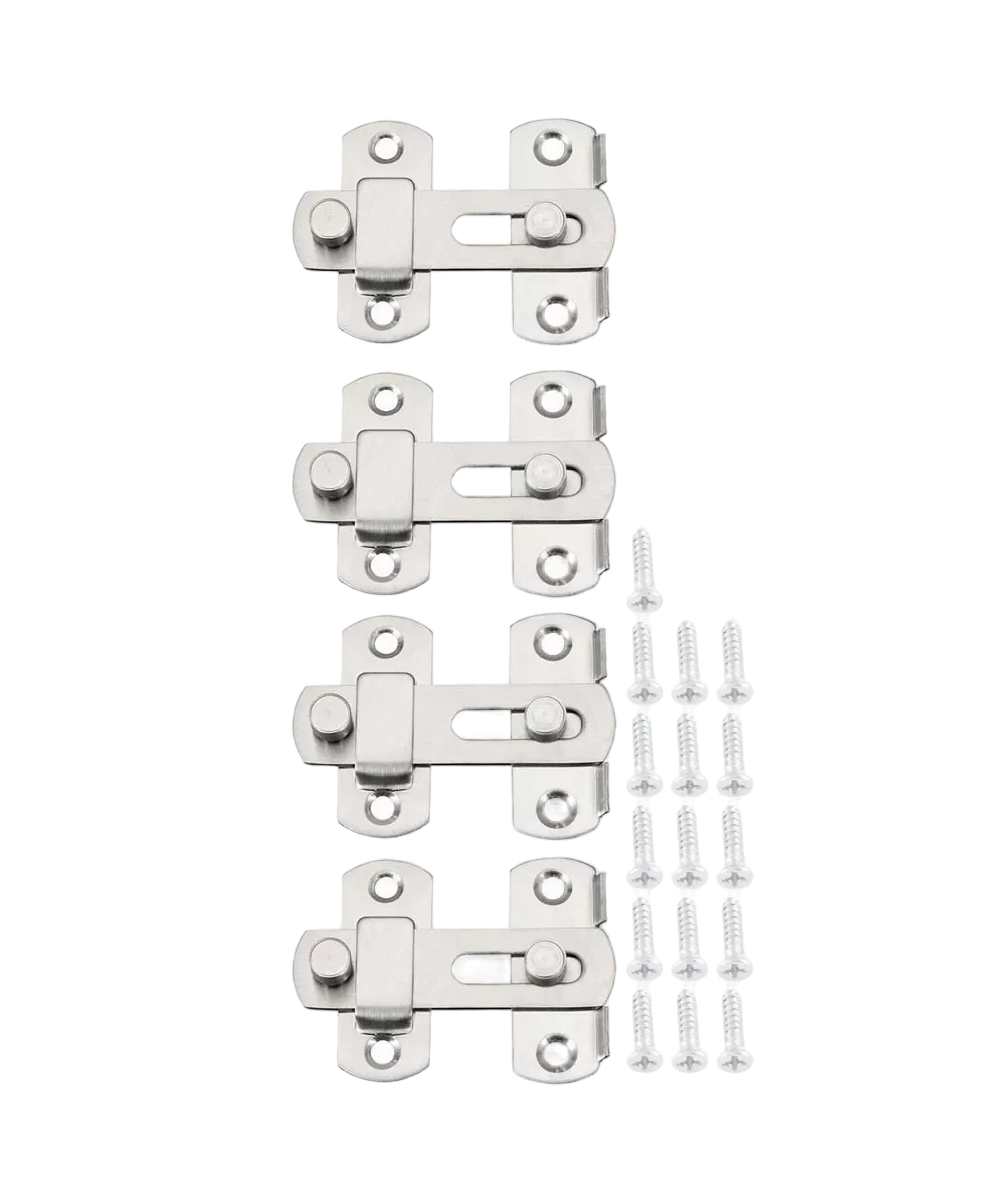 Cerraduras De Acero Inoxidable Belug Color Plata 4 Piezas