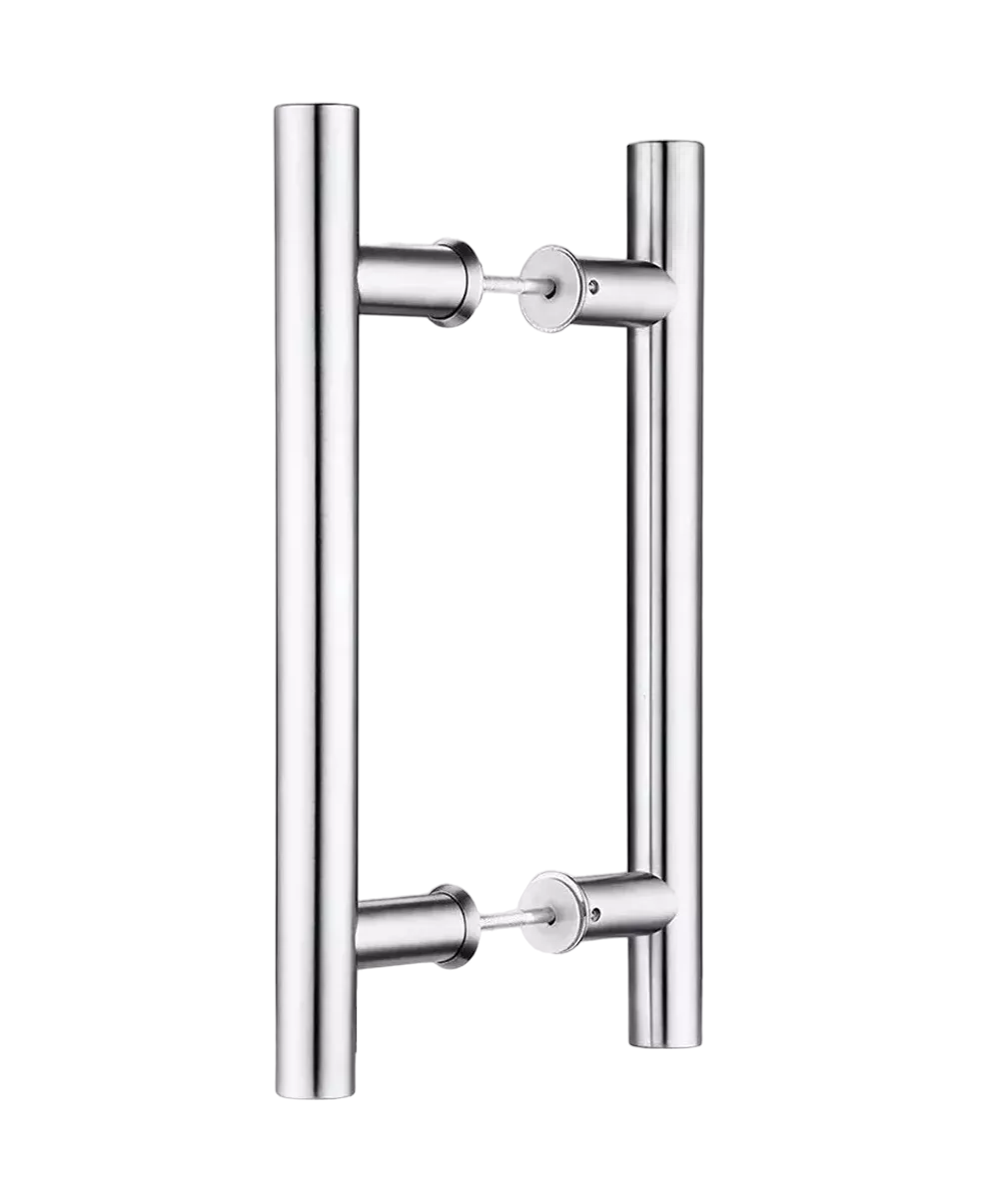 Foto 2 pulgar | Jaladera Belug Tipo H color Plata 60 cm para Puerta de Cristal
