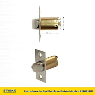 Foto 4 | Cerradura Styrka Chapa de Perilla Llave Botón Munich