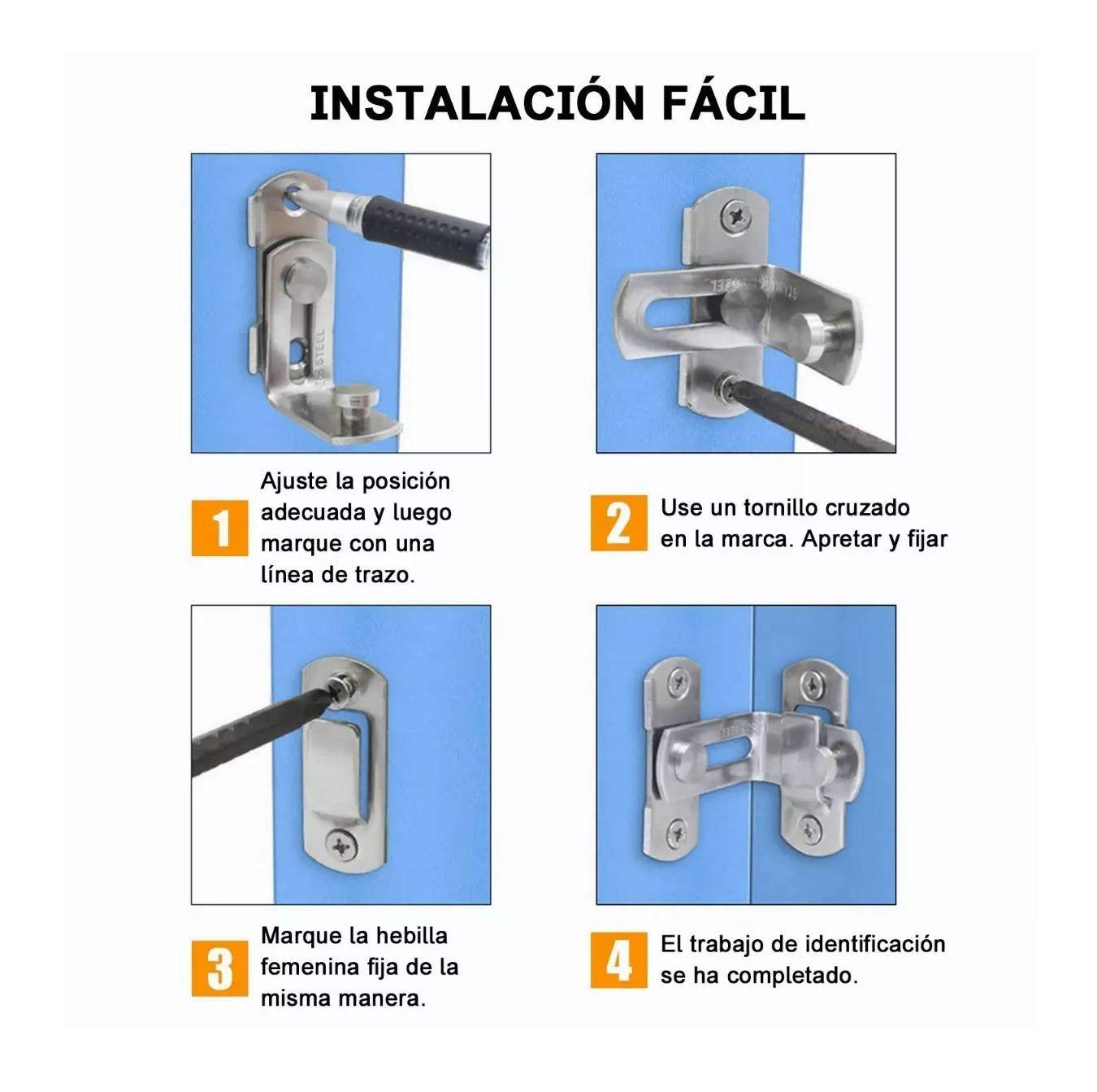 Foto 5 pulgar | Pestillos de Seguridad Belug para Puertas