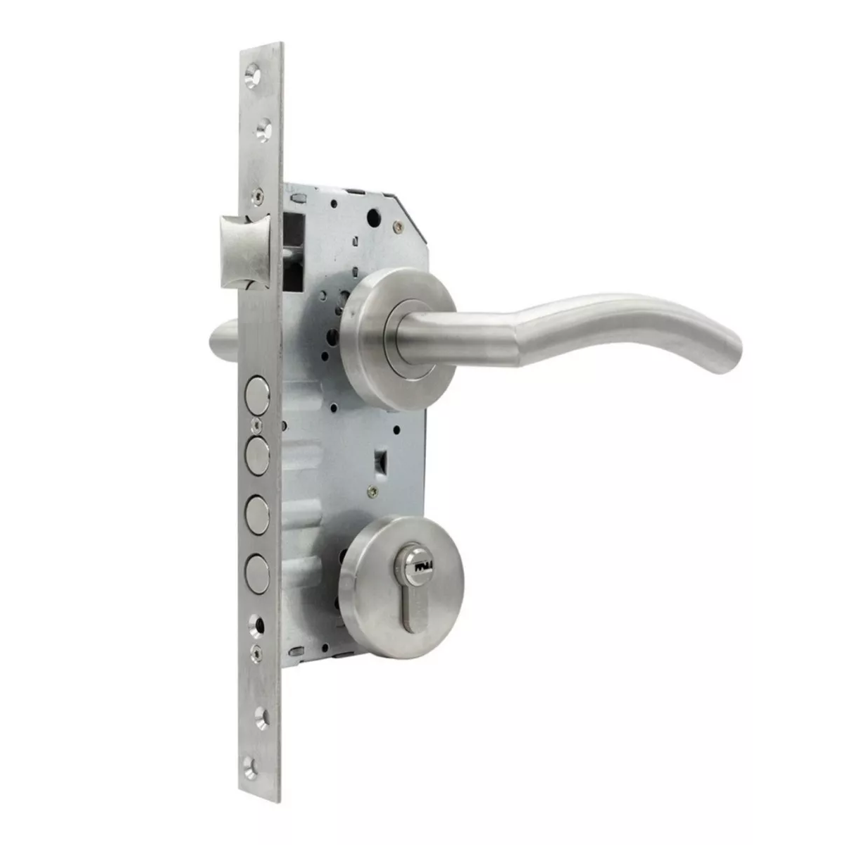 Foto 2 pulgar | Cerradura Chapa Alta Seguridad Cilindro 60mm Eo Safe Imports Esi-11477 color Plata