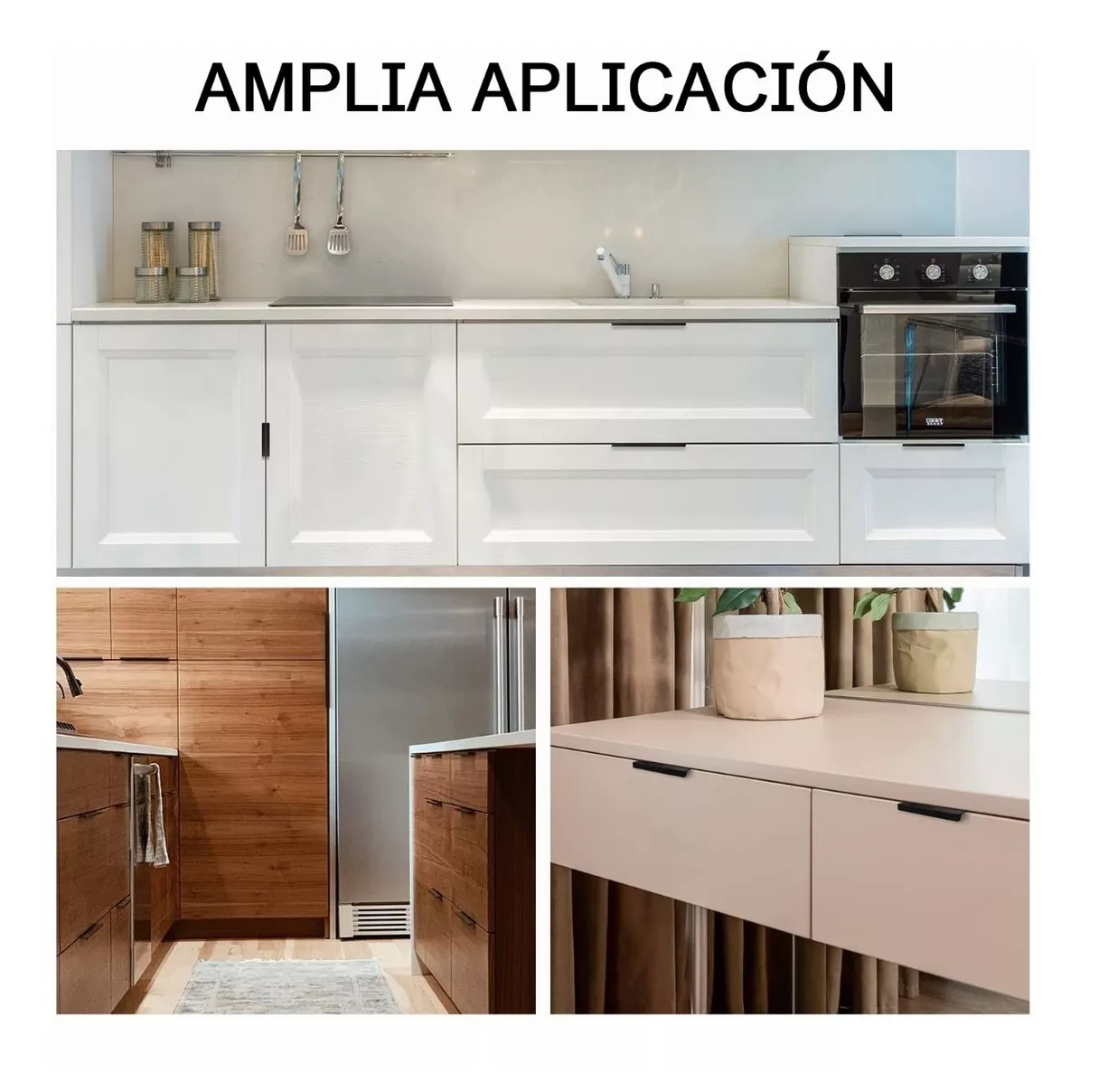 Foto 6 pulgar | Jaladera Oculta Perfil L para Cajón Puerta 15 cm 10 Piezas Negro