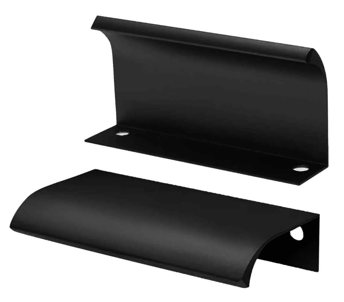 Foto 4 pulgar | Manijas Ocultas para Gabinete Belug Negras 30 cm 4 Piezas