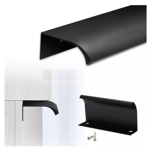 Foto 4 | Manijas Ocultas para Gabinete Belug Negras 30 cm 4 Piezas