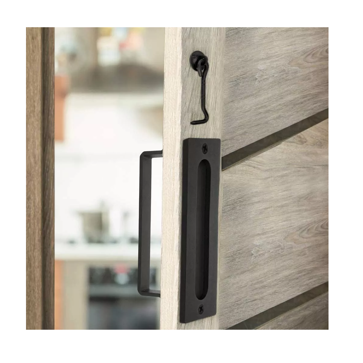 Foto 4 pulgar | Manija De Puerta De Granero Juegos De Pestillo De Bloqueo Eo Safe Imports Esi-15615 Negro