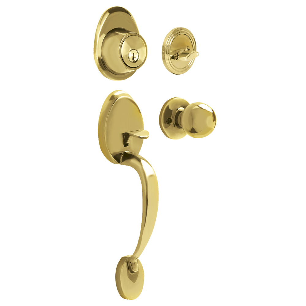Gatillo Ovalado Sólido Para Entrada Función Sencilla, Latón Brillante, Visual Lock
