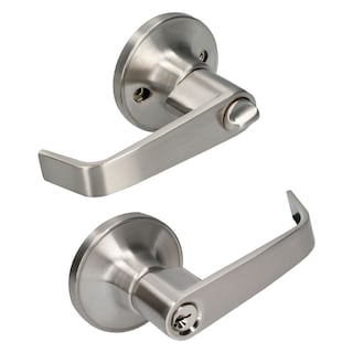 Foto 1 | Manija Tubular Plana Función Entrada Y Recámara, Níquel Satinado, Llave Estándar, Blíster Lock