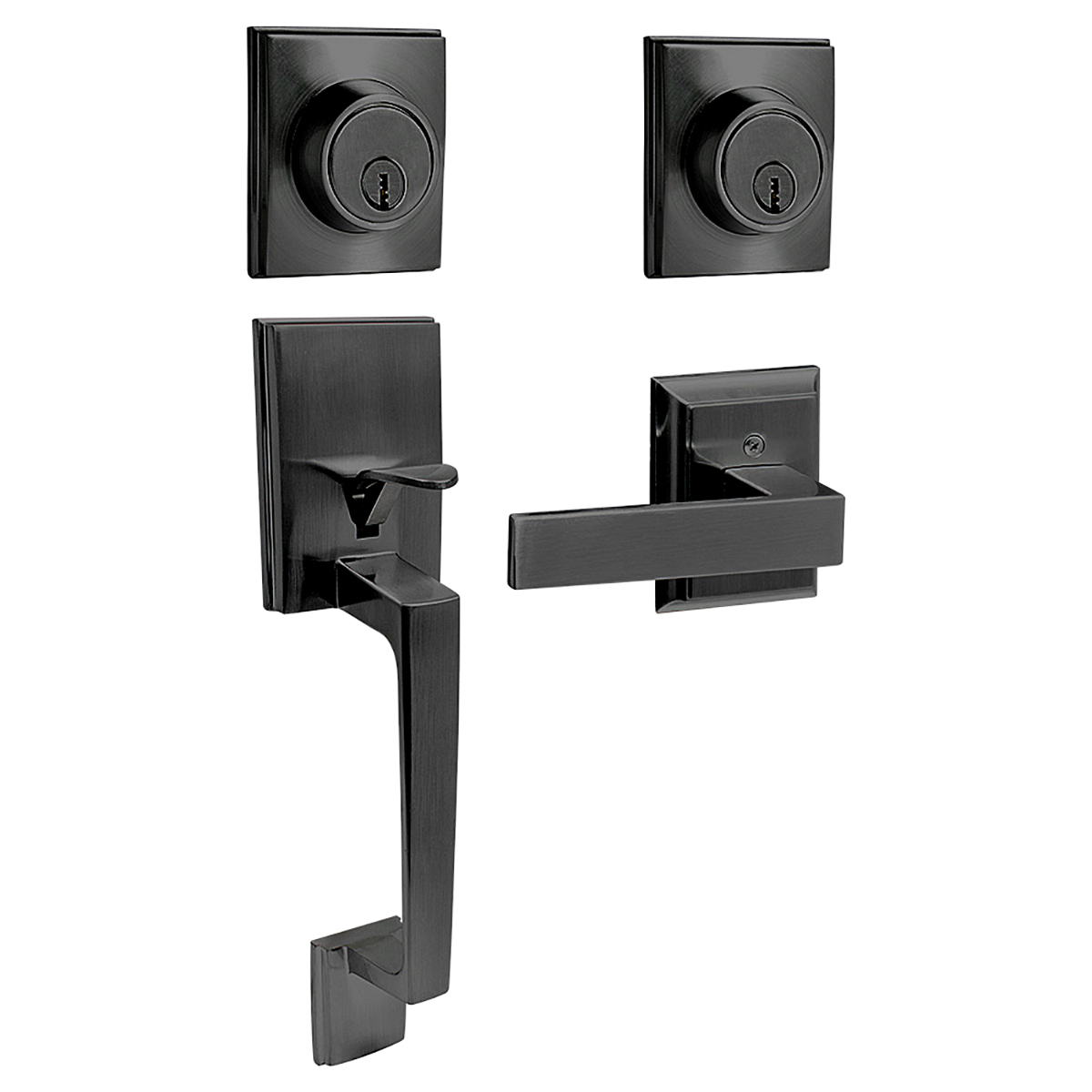 Gatillo Rectangular Sólido Para Entrada Función Sencilla, Negro, Visual Lock