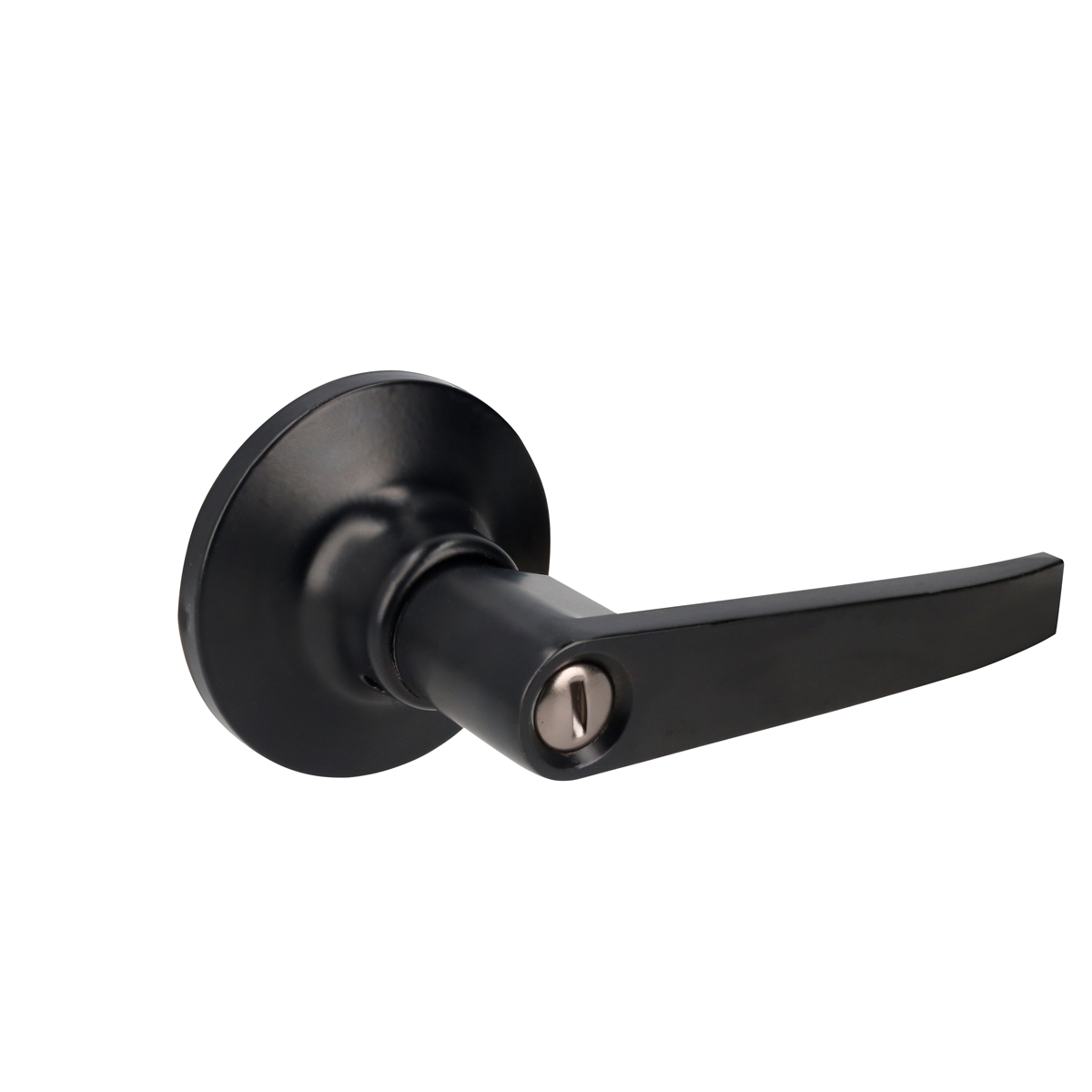 Foto 2 pulgar | Manija Tubular Recta Función Baño, Negra, Llave Estándar, Blíster Lock