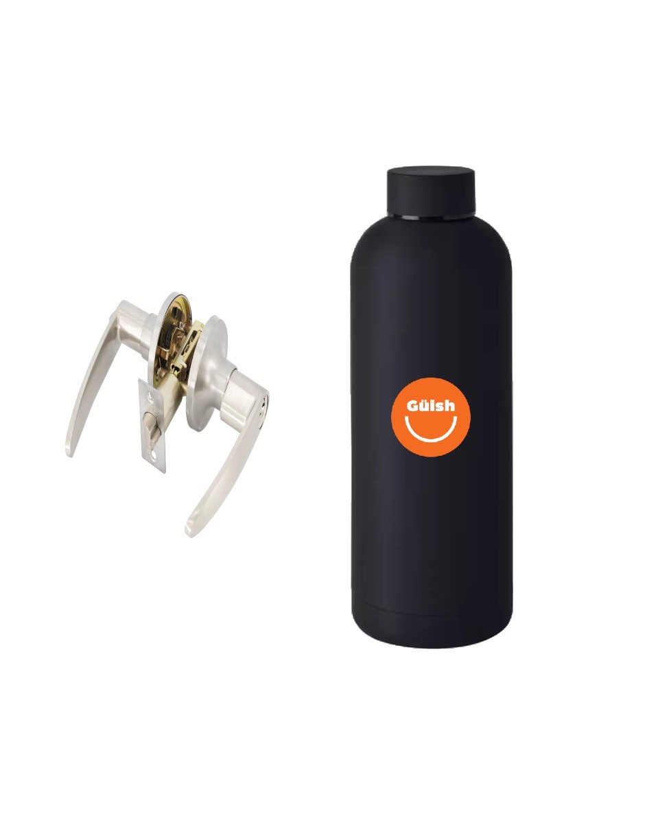 Cerradura Manija Para Puerta Recamara + Termo De Agua De Regalo Güish