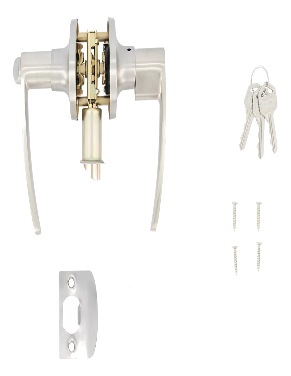 Foto 4 pulgar | Cerradura Manija Para Puerta Recamara + Termo De Agua De Regalo Güish