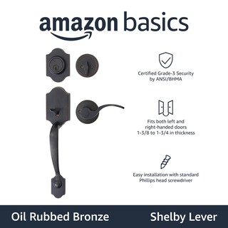 Foto 2 | Handleset Amazon Basics Shelby Lever Monocilíndrico, Paquete De 6 - Venta Internacional.