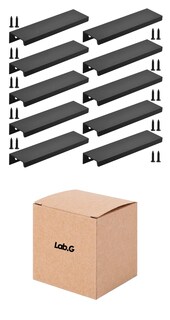 Foto 1 | Jaladera Oculta Perfil L Para Cajon Puerta 15 Cm 10 Pzs, Negro