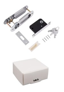 Foto 1 | Manija Con Llaves Antirrobo Para Puerta Corrediza De Madera Plata