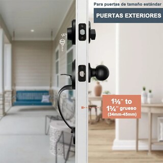 Foto 4 | Juego Cerradura Belug Puerta Manija De Puerta De Servicio Pesado Negro