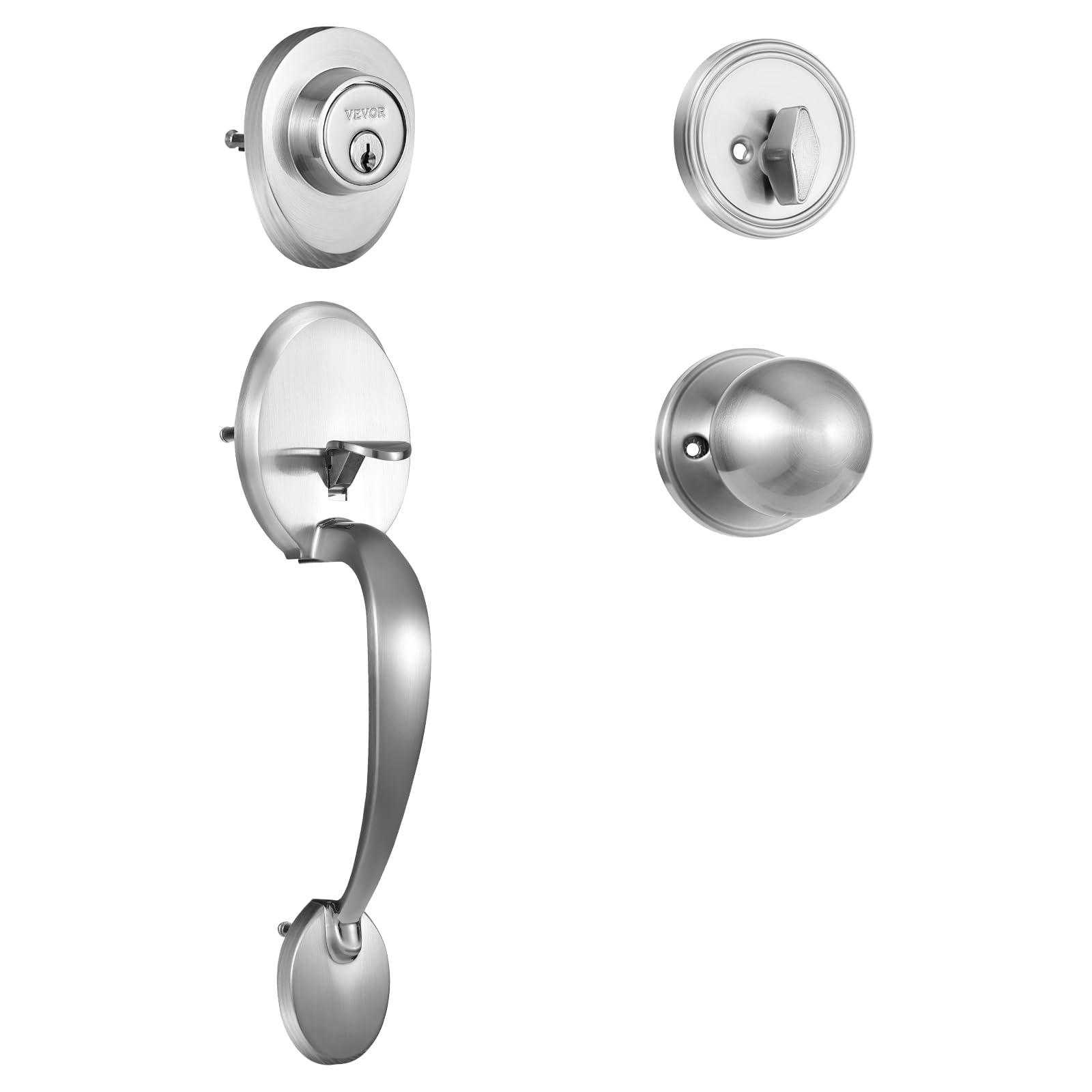 Foto 2 pulgar | Juego De Manijas Y Cerrojos Para Puerta Delantera Vevor Satin Nickel - Venta Internacional.