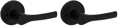 Foto 1 | Manilla De Puerta Kwikset Henley Dummy, Color Negro Mate, Paquete De 2 - Venta Internacional.