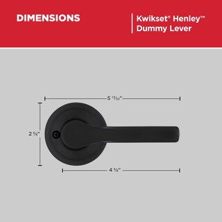 Foto 7 | Manilla De Puerta Kwikset Henley Dummy, Color Negro Mate, Paquete De 2 - Venta Internacional.