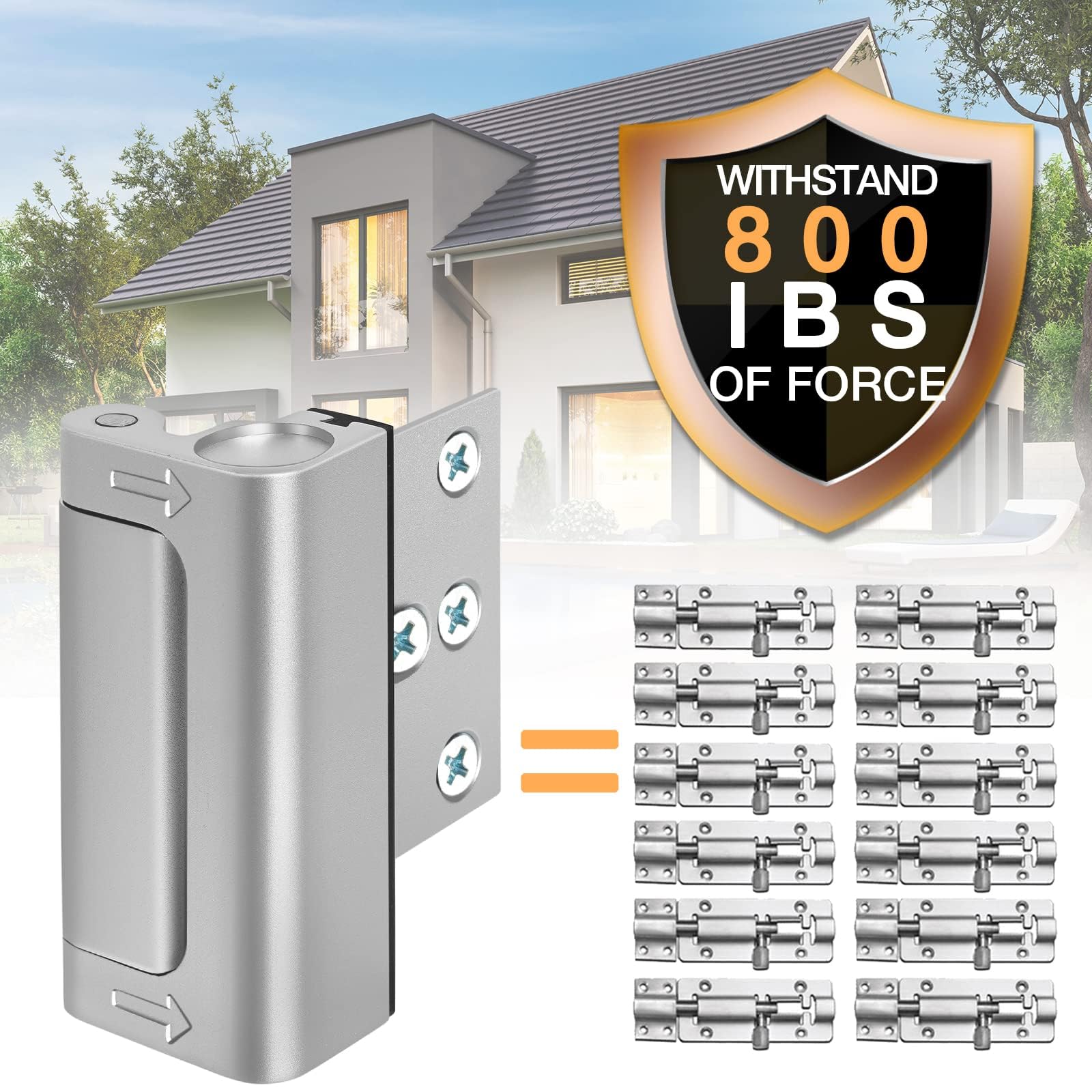 Foto 4 pulgar | Cerradura De Puerta Winonly, Refuerzo De Seguridad Para El Hogar, 800 Libras - Venta Internacional.