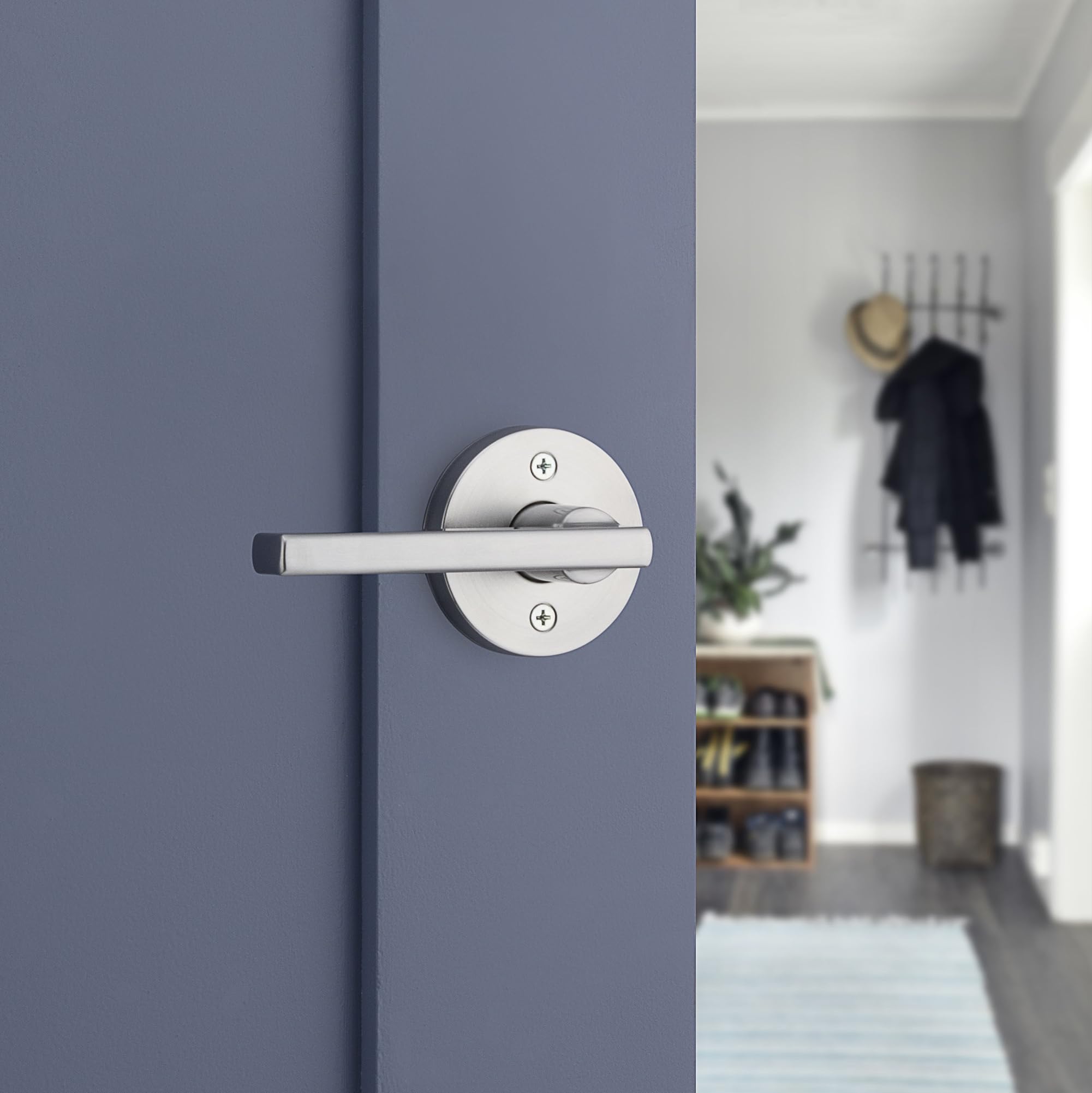 Foto 2 | Tirador De Puerta Falso Kwikset Halifax Cromado Satinado De Un Solo Lado - Venta Internacional.