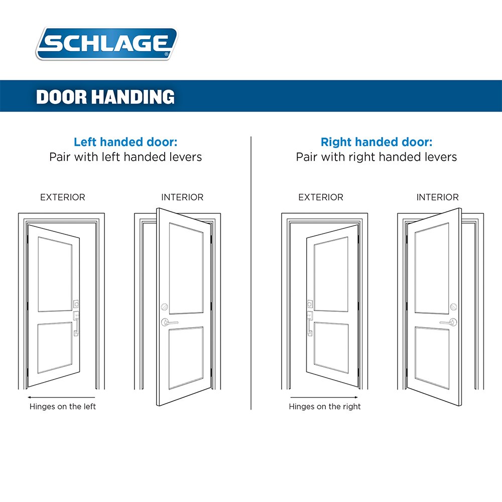 Foto 3 pulgar | Cerradura De Puerta Schlage Con Palanca Para Diestros Con Moldura Centenaria - Venta Internacional.
