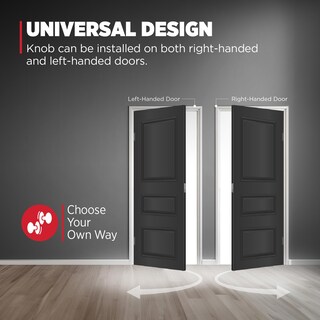 Foto 4 | Pomo De Puerta Falso Kwikset Pismo Para Armarios, Puertas Francesas, Cromado - Venta Internacional.