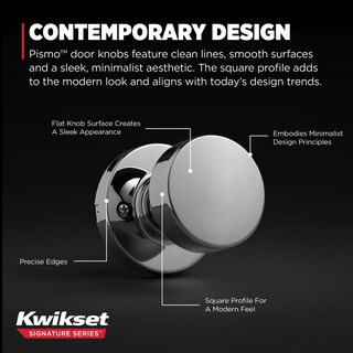 Foto 5 | Pomo De Puerta Falso Kwikset Pismo Para Armarios, Puertas Francesas, Cromado - Venta Internacional.