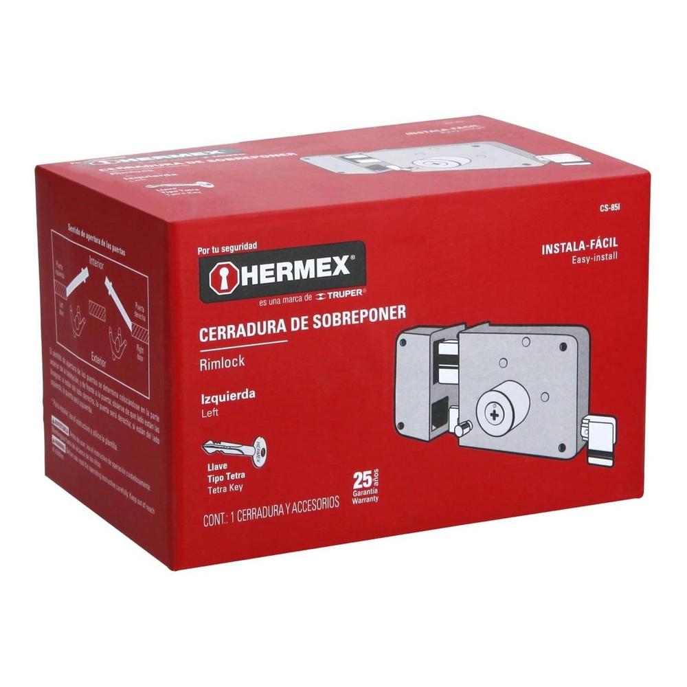 Foto 3 pulgar | Cerradura Sobreponer Hermex Cs-85i Instala-fácil Izquierda