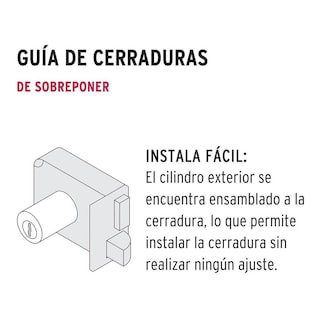 Foto 3 | Cerradura Sobreponer Hermex Cs-85i Instala-fácil Izquierda