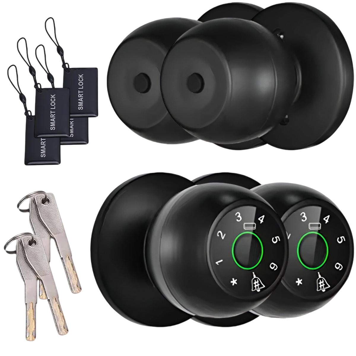 Foto 2 pulgar | Cerradura Para Puerta Ventdepot Mxkex-002 2 Piezas Negro