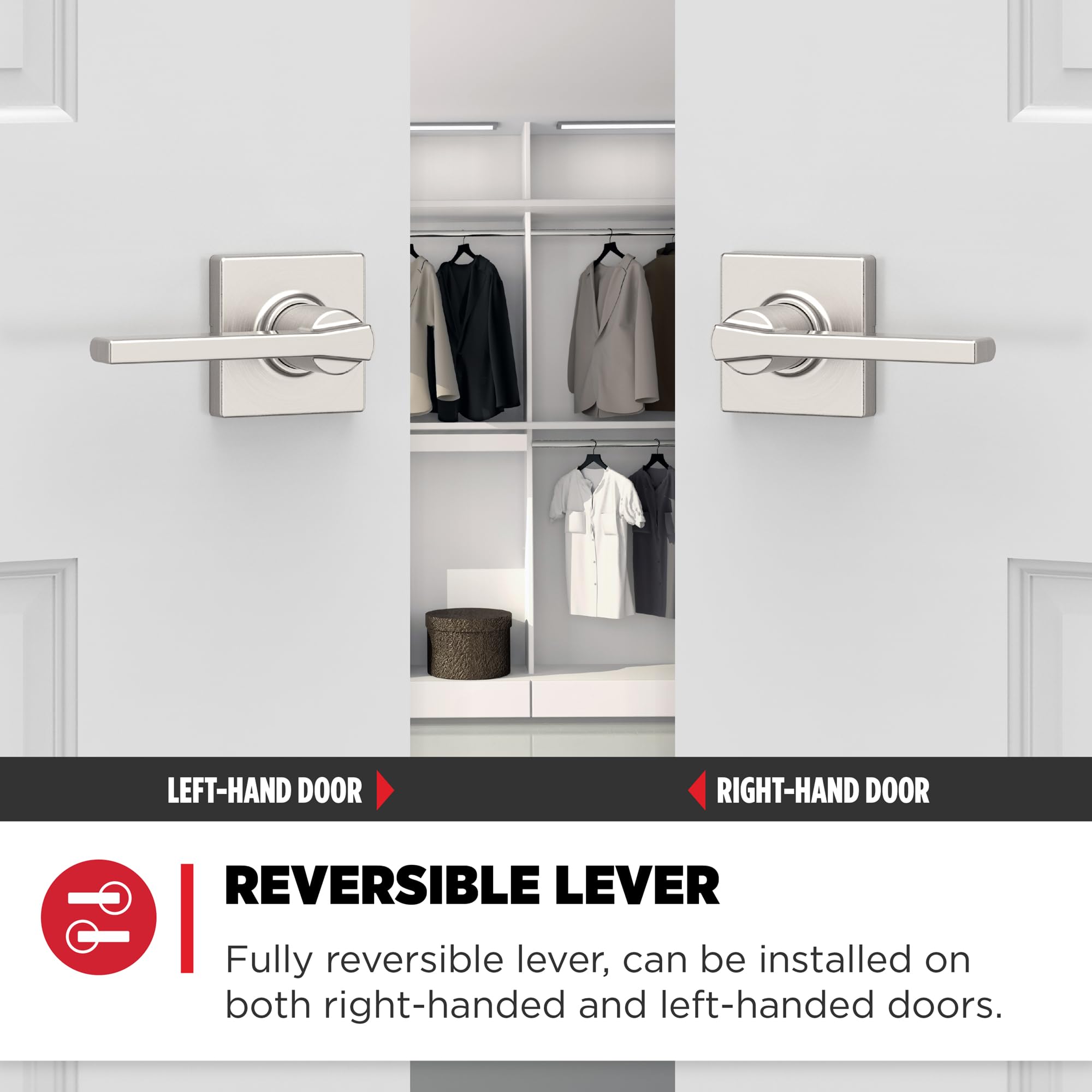 Foto 5 pulgar | Manilla De Puerta Kwikset Casey Interior Passage  Níquel Satinado - Venta Internacional.