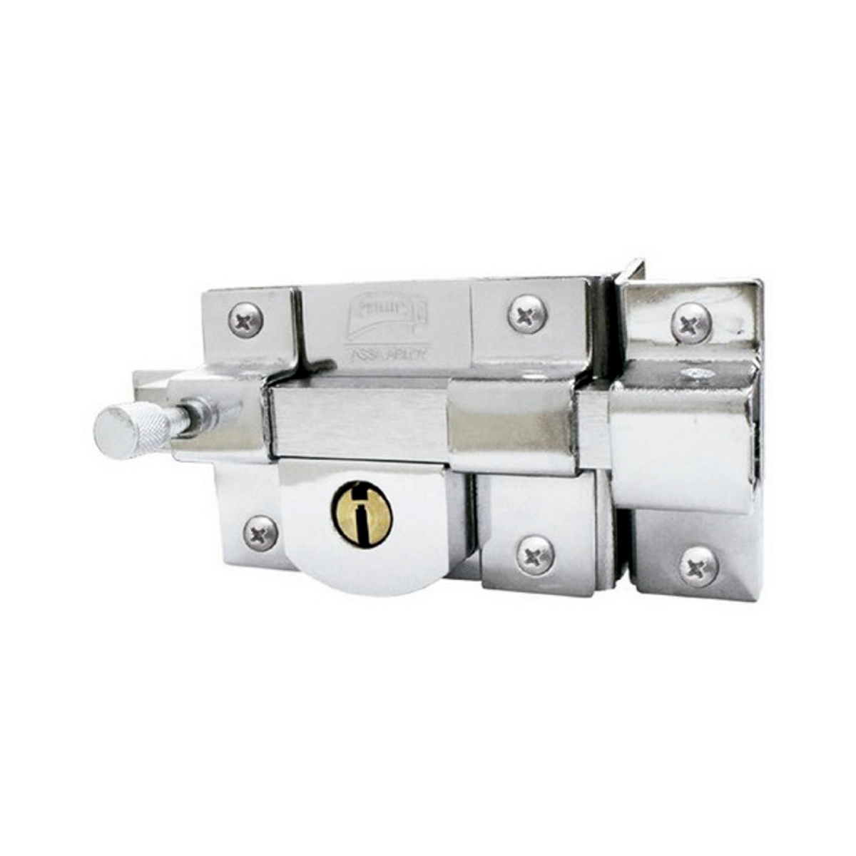 Cerradura Barra Fija Phillips Derecha Chica Cromada