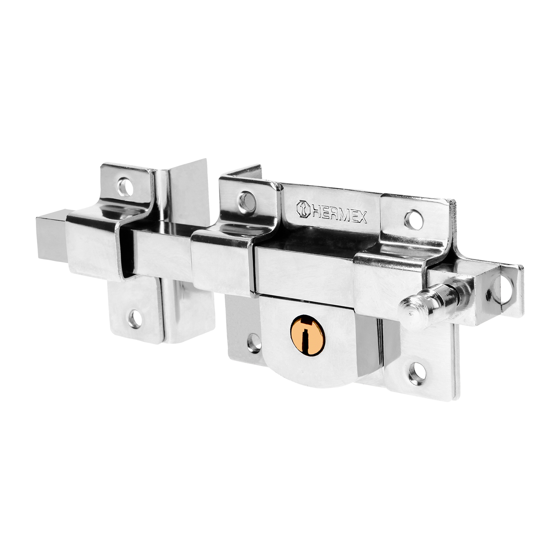 Cerradura de Barra Fija Hermex CB-40IB color Gris Izquierda Blíster