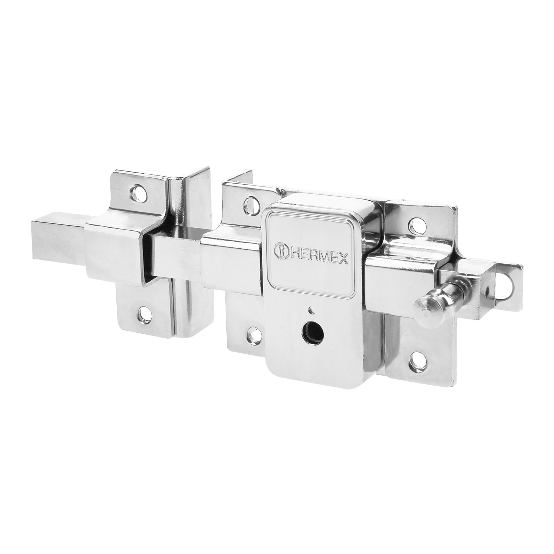 Cerradura de Barra Fija Izquierda Hermex CB-50IB color Gris Llave Tetra Blíster