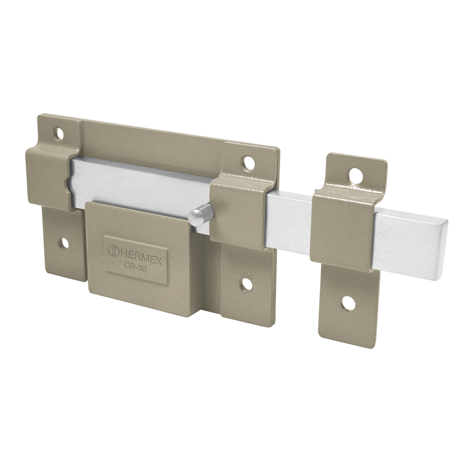 Cerradura de Barra Fija Hermex CB-30 color Gris Cilindro Exterior