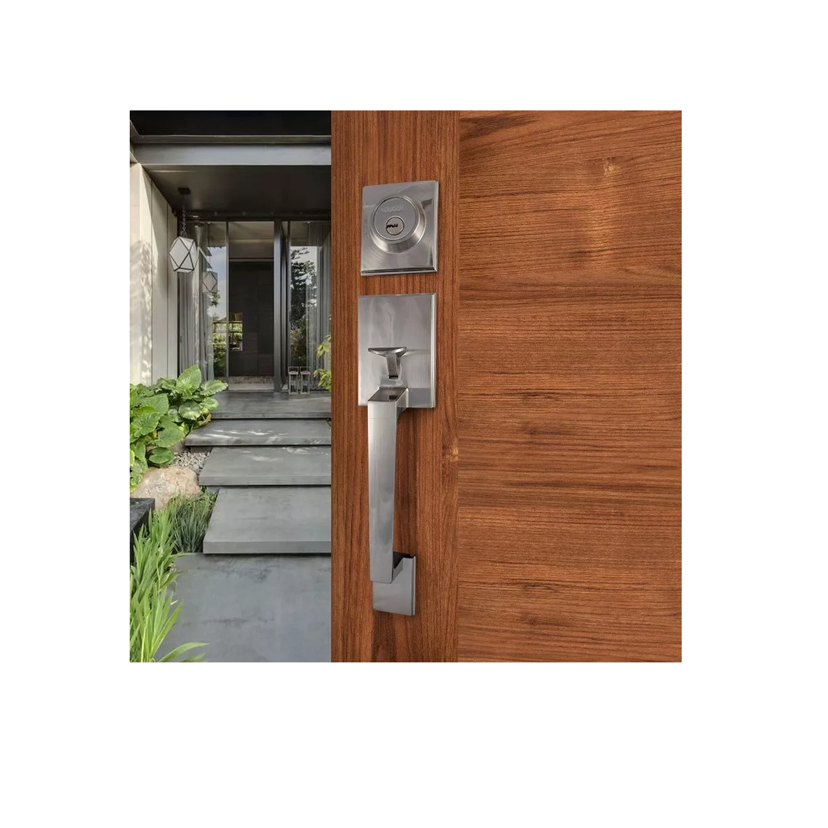 Foto 3 pulgar | Cerradura Residencial Puerta Principal Alta Seguridad Eo Safe Imports Esi-11476 color Plata