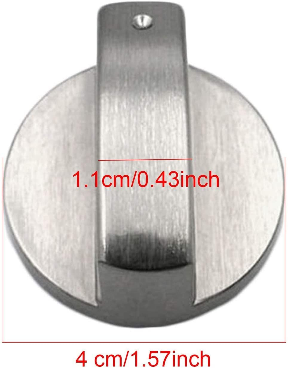Foto 2 | Venta Internacional-Pomo para Estufa de Gas Jieyou 6 mm Plateado 4 Piezas