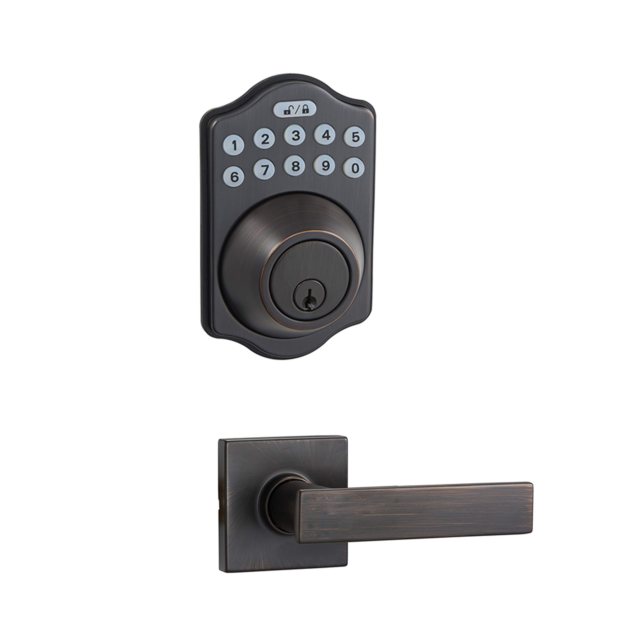 Foto 2 | Cerradura de Puerta con Teclado Electrónico Amazon Basics Bronze - Venta Internacional