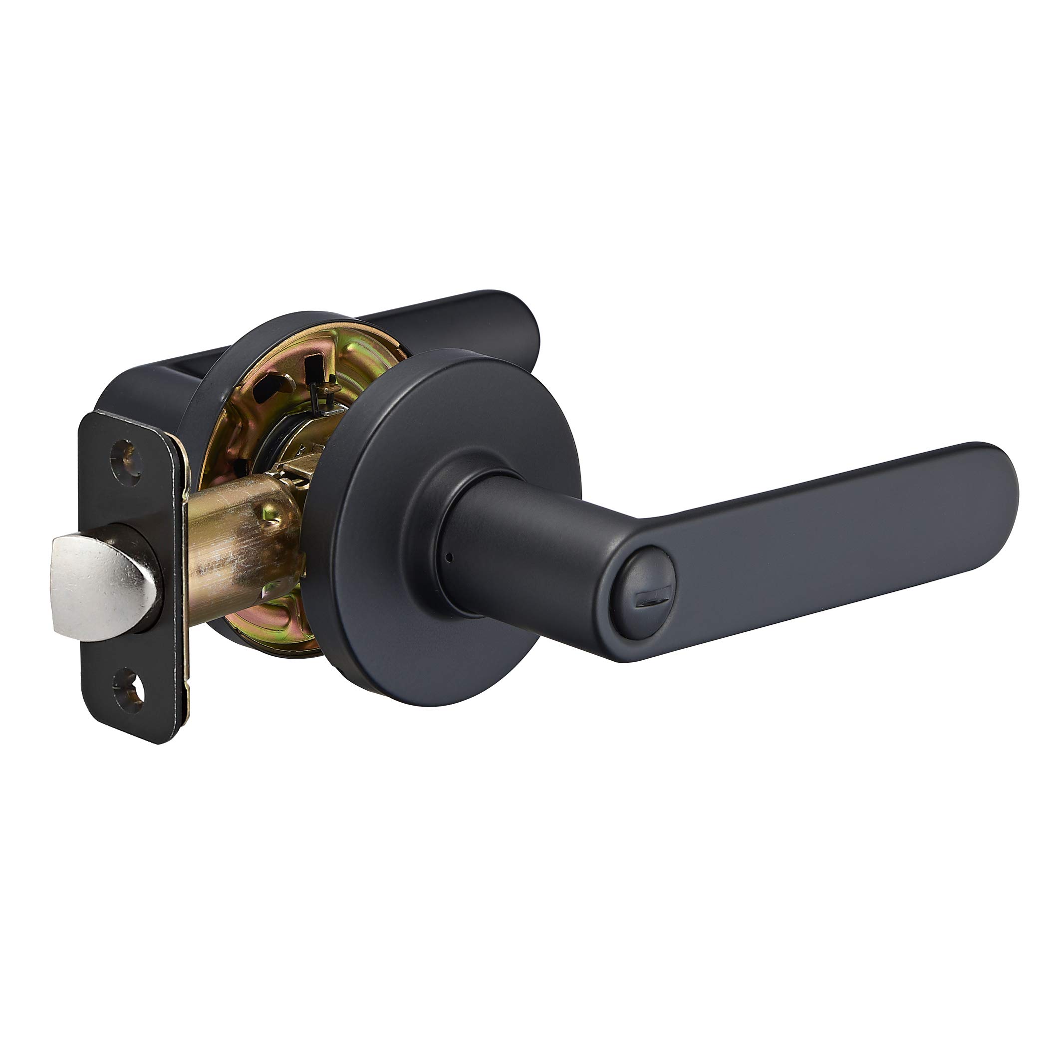 Palanca de Puerta Amazon Basics Contemporary Reno con Cerradura Negra Mate - Venta Internacional