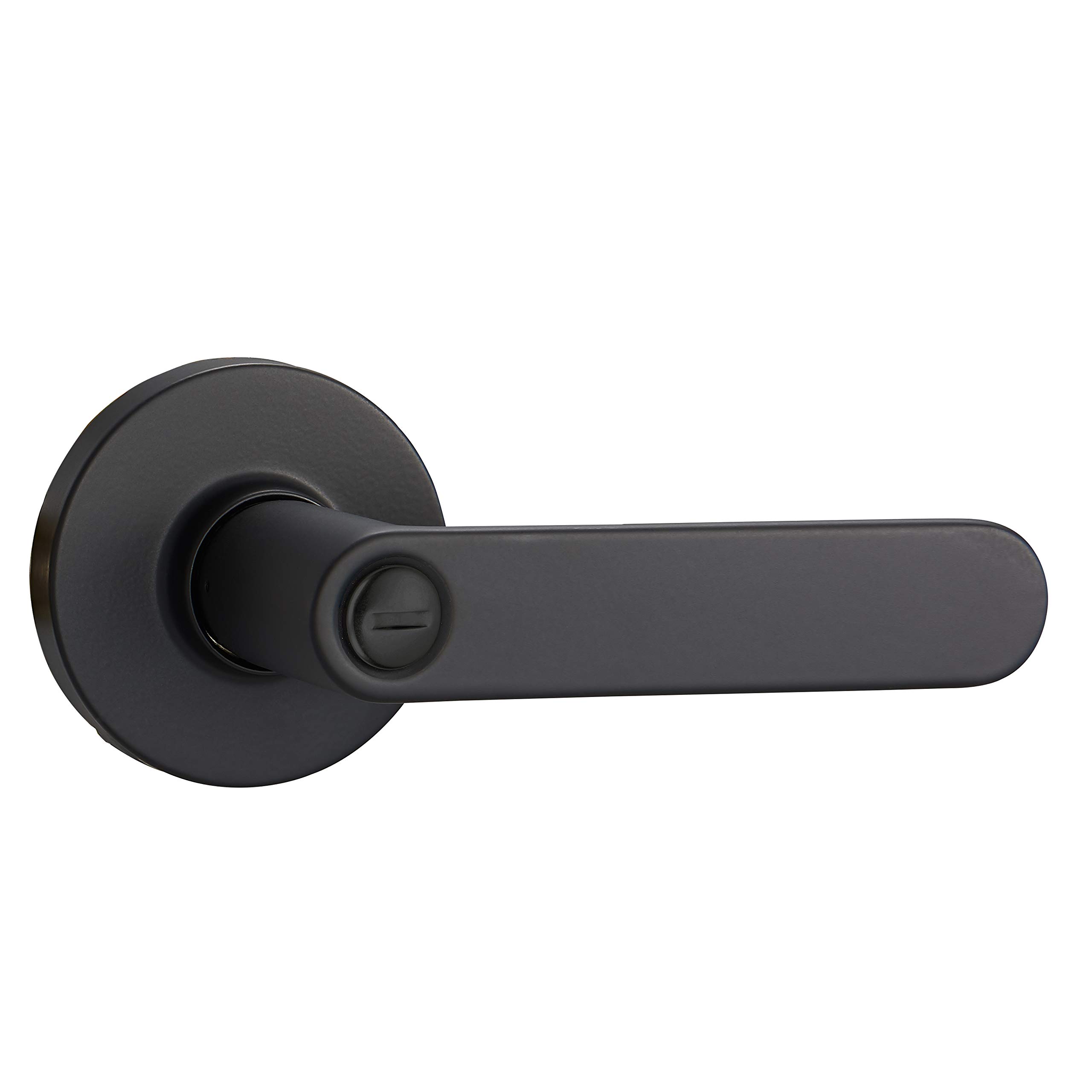 Foto 3 pulgar | Palanca de Puerta Amazon Basics Contemporary Reno con Cerradura Negra Mate - Venta Internacional