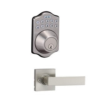 Foto 2 | Cerradura De Puerta Amazon Basics, Electrónica Contemporánea, Níquel Satinado - Venta Internacional.