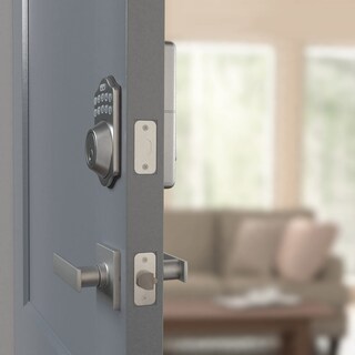 Foto 5 | Cerradura De Puerta Amazon Basics, Electrónica Contemporánea, Níquel Satinado - Venta Internacional.