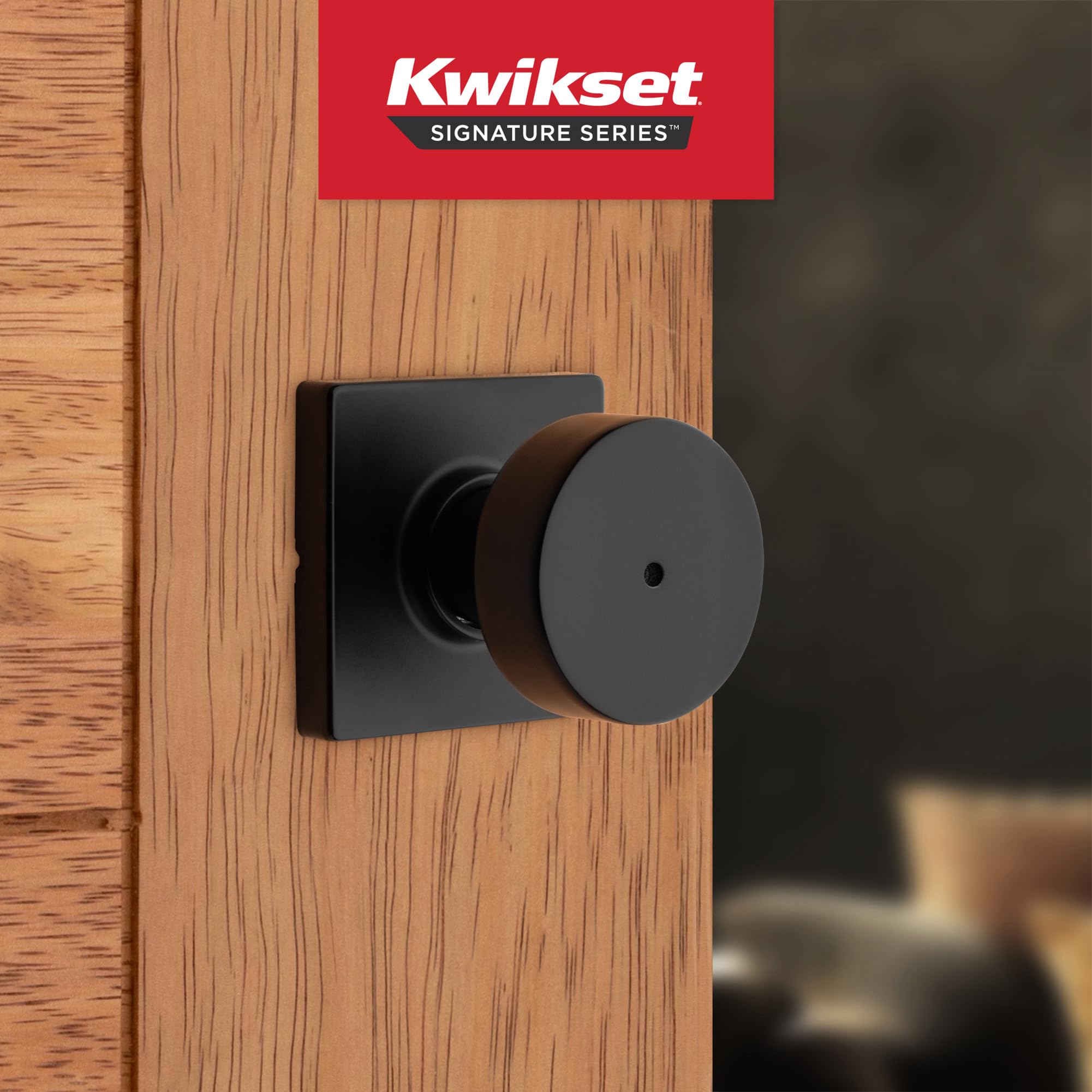 Foto 2 | Pomo De Puerta Kwikset Pismo Interior Privacy Negro Mate - Venta Internacional.