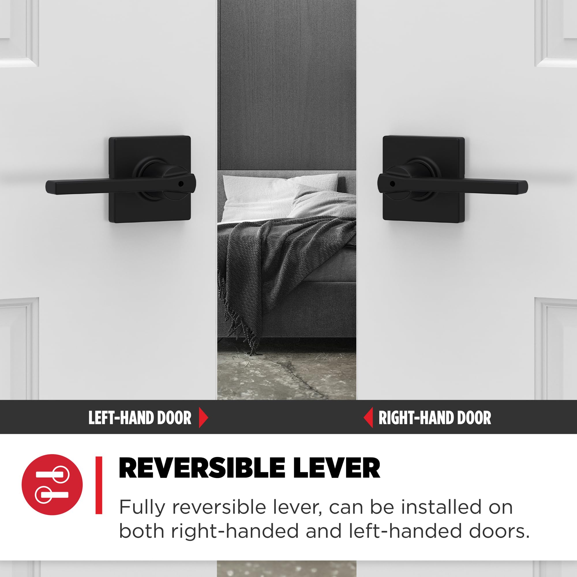 Foto 4 | Manilla De Puerta Kwikset Casey Interior Privacy Con Cerradura  Paquete De 4 - Venta Internacional.