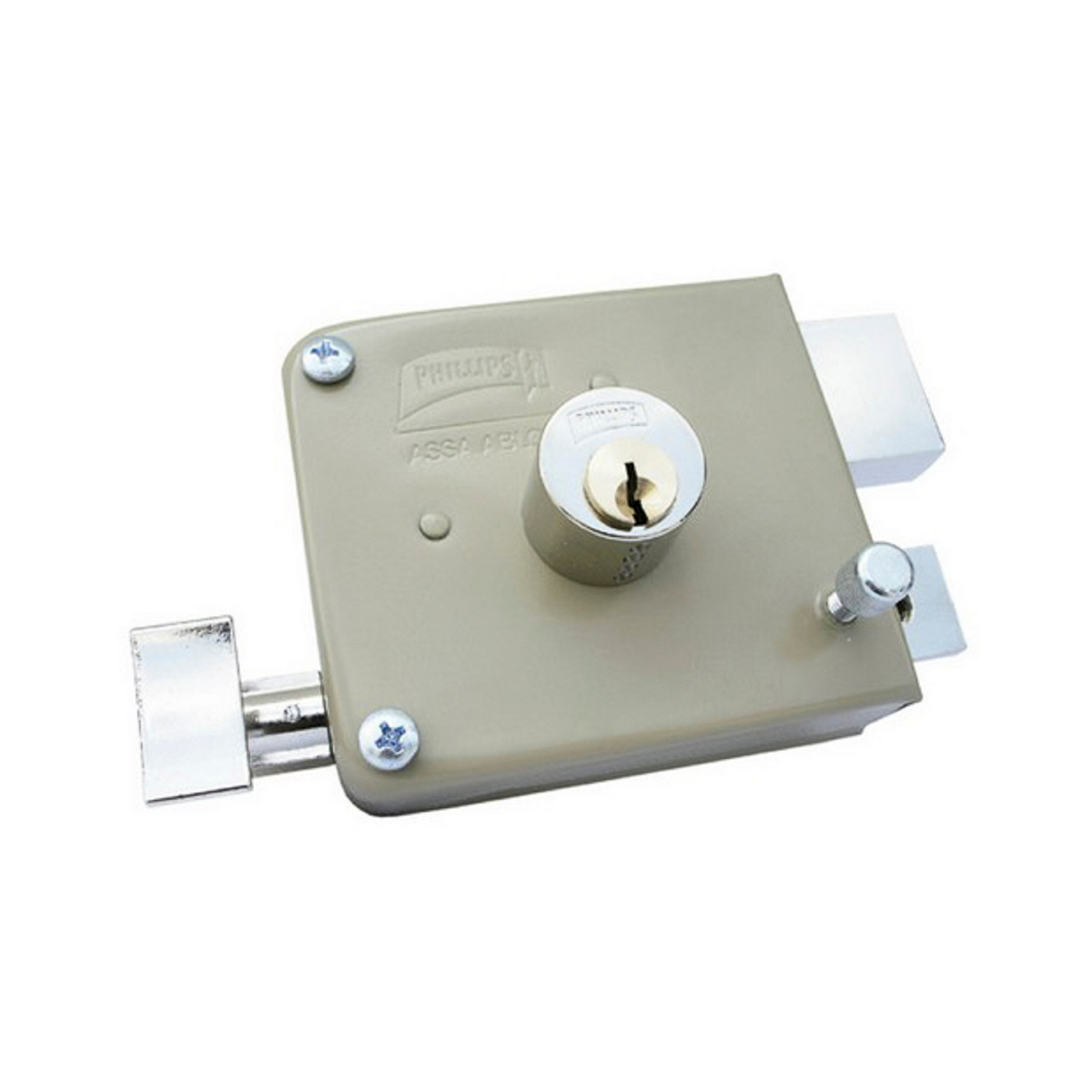Cerradura Sobreponer Phillips Derecha Clasica Beige