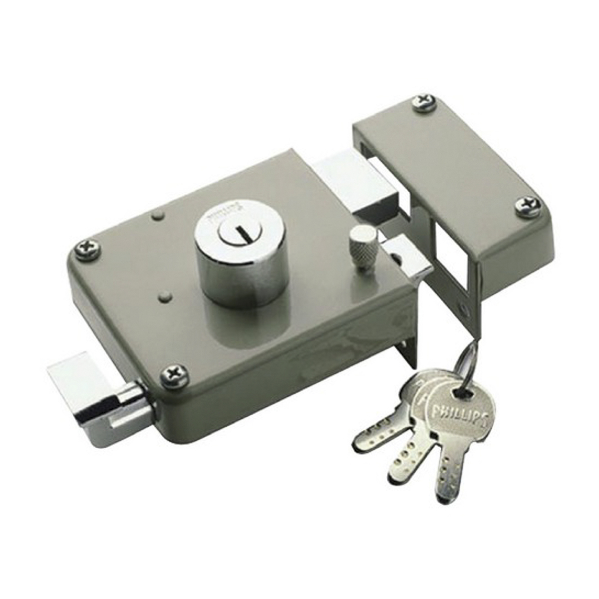 Cerradura Sobreponer Phillips Izquierda Clasica Llave/puntos Beige